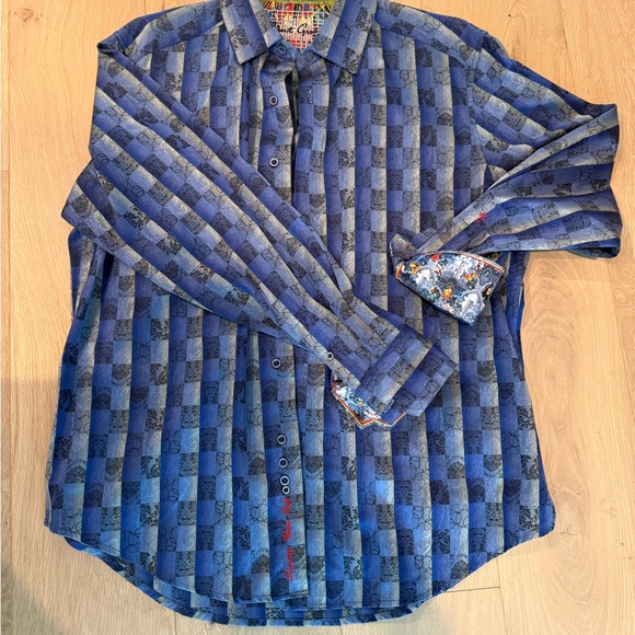 Robert Graham Blue Checkered Men's Shirt - Picture 1 of 8